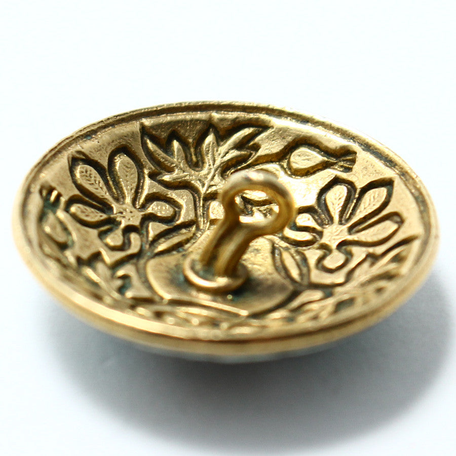 Antique French Champleve Enamel Button